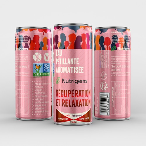 Relaxation design with the title 'canister packaging label'