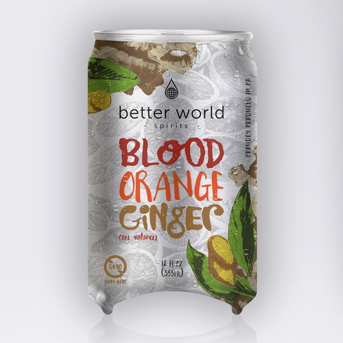 Can label with the title 'Label concept for canned cocktails.'