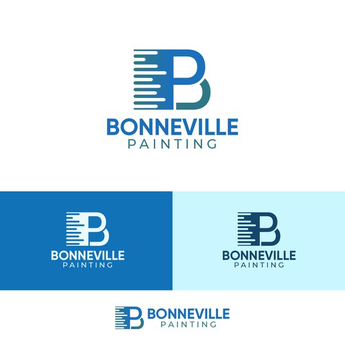 Painting company logo with the title 'Bonneville Painting Logo Design | Modern Professional Painting Branding'