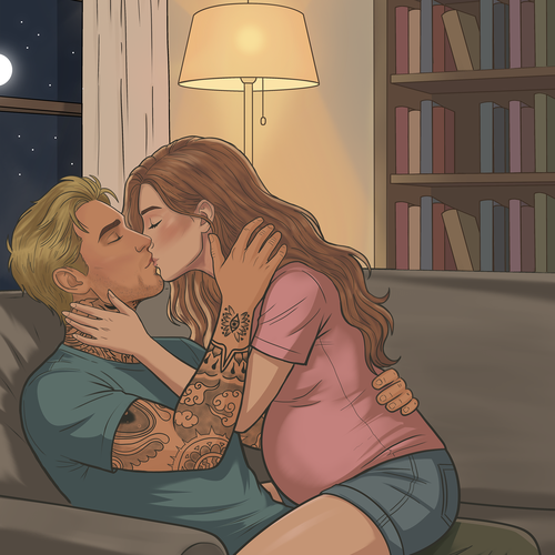 Book cover artwork with the title 'The Romance Night'