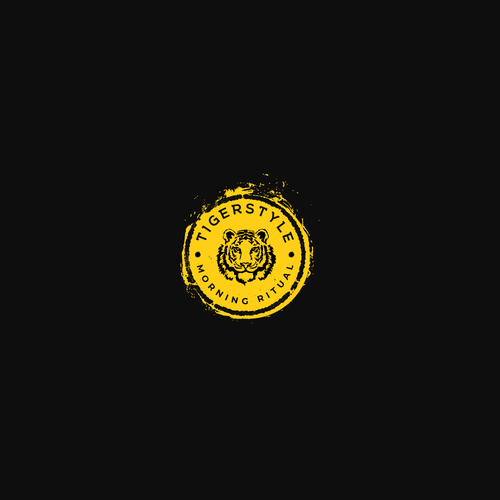 Tiger logo with the title 'tiger logo design for the coffee brand tigerstyle'