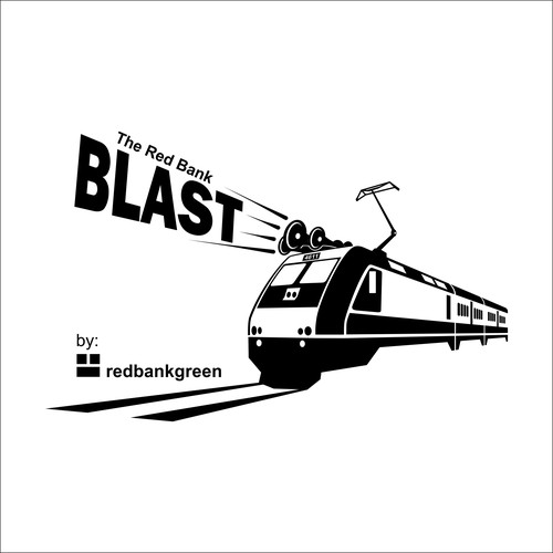 Black artwork with the title 'Vector illustration of train'