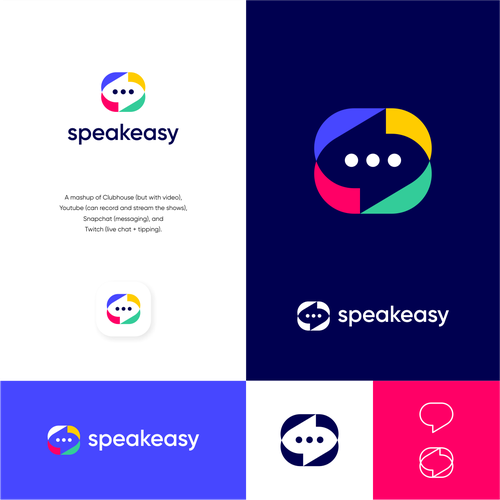 Chat design with the title 'chat + letter S'