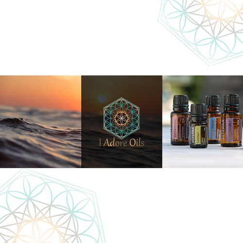 Shiny logo with the title 'Cool logo for I Adore Oils'