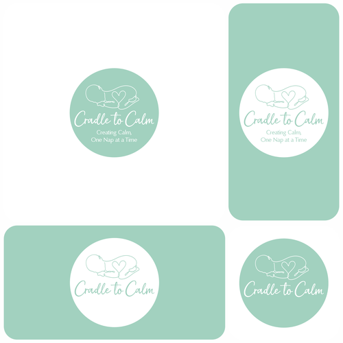 Baby design with the title 'Logo design for Cradle to Calm'