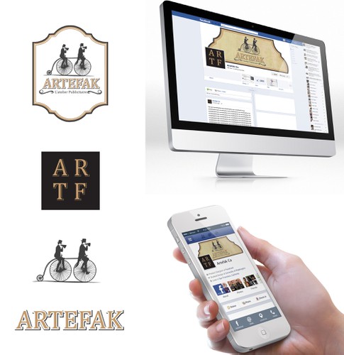 Bike brand with the title 'New logo wanted for ARTEFAK - L'atelier Publicitaire'