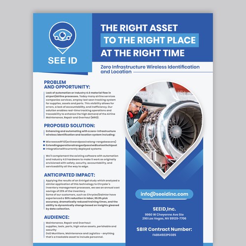Airline design with the title 'Single Page Brochure'