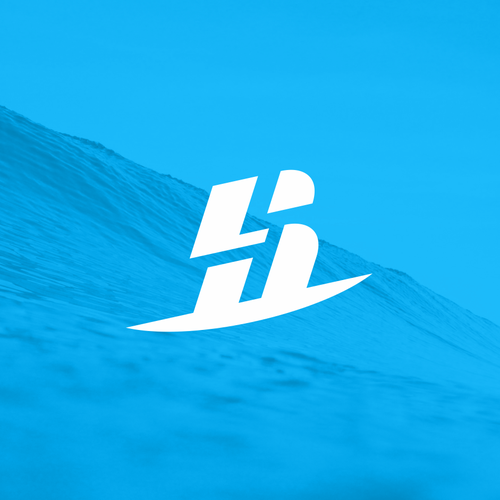 Surfboard logo with the title 'Surf Lab Logo'