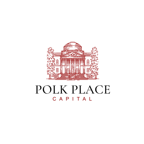 Line drawing logo with the title 'Logo for Polk Place Investment Firm'