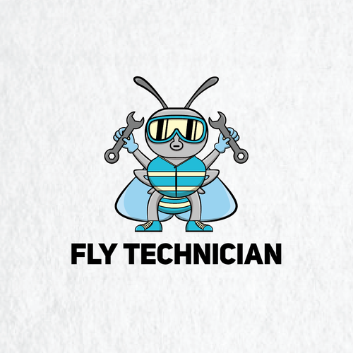 Cartoon t-shirt with the title 'Fly Technician'