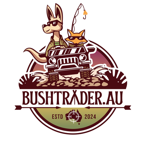 Kangaroo logo with the title 'bushtrader '
