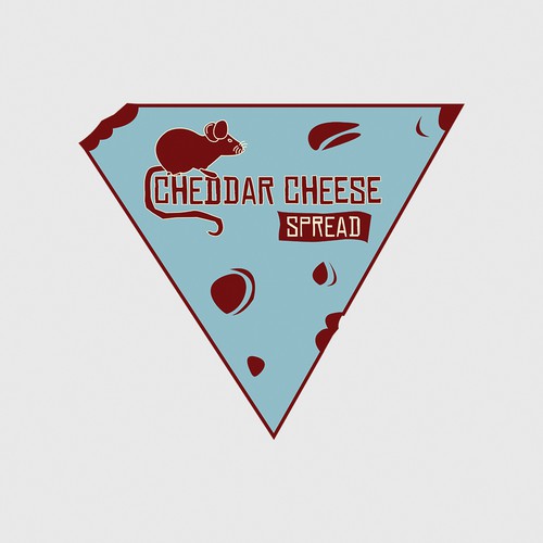 Vector label with the title 'Cheddar cheese spread label '