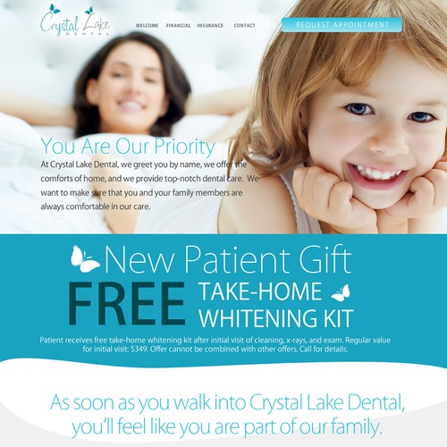Dental website with the title 'Clean, Simple, Modern Dental Office'