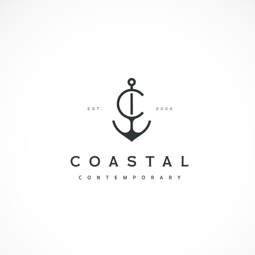 Clothing logo with the title 'Coastal Contemporary apparel and gear company Logo'