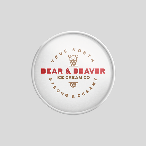 Ice cream packaging with the title 'Canadian ice cream'