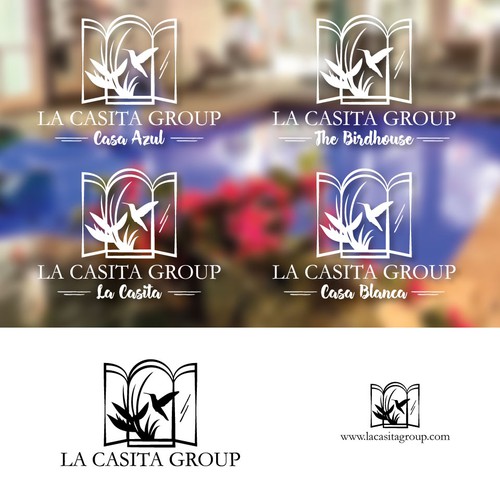 Airbnb design with the title 'La Casita Group'