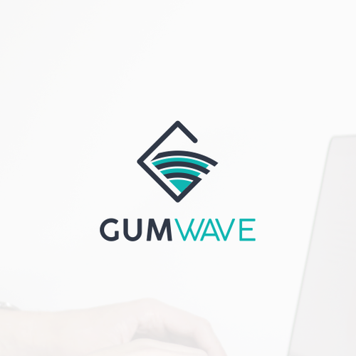 Combination logo with the title 'the digital marketing and software company name is GumWave'