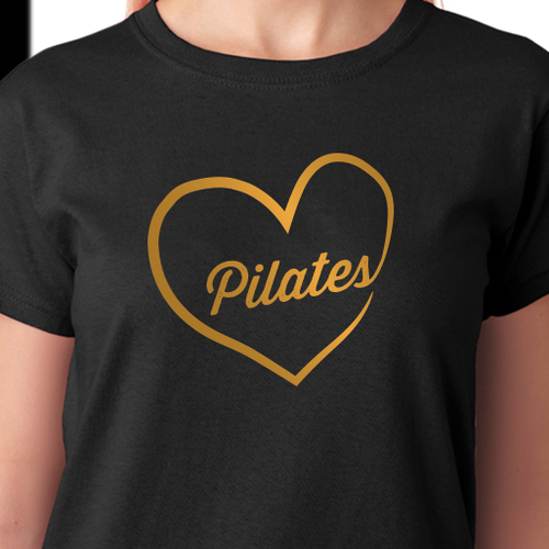 Heart illustration with the title 'T-shirt logo design'