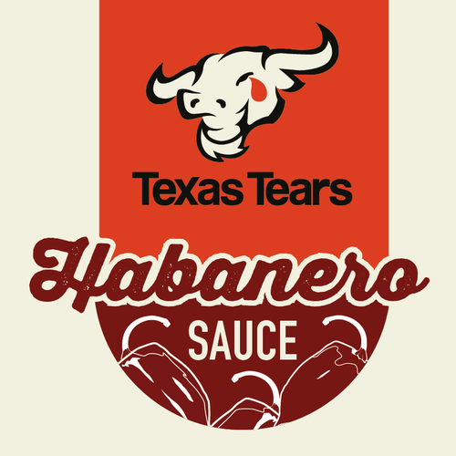 Hot sauce label with the title 'Habanero Hot Sauce label proposal'