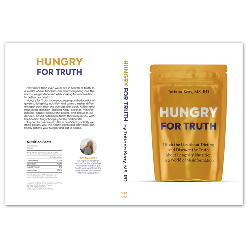 Diet book cover with the title 'Bold cover concept'