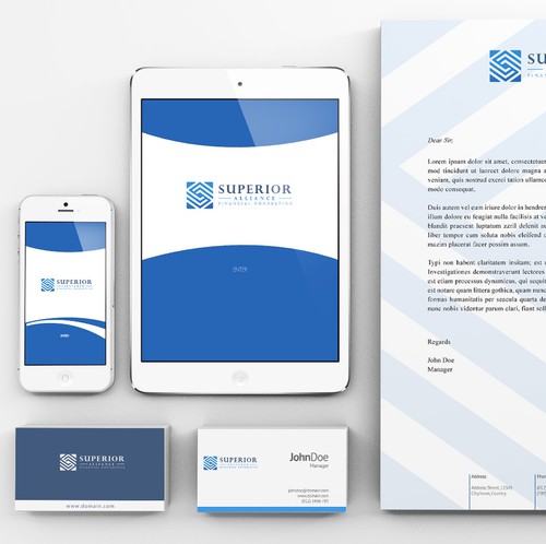 Letterhead brand with the title 'logo design'
