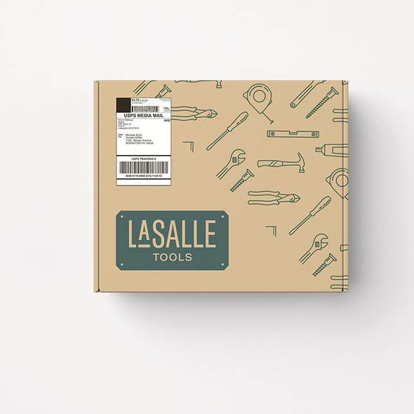 Cardboard packaging with the title 'Mailer box design for DIY project kits '