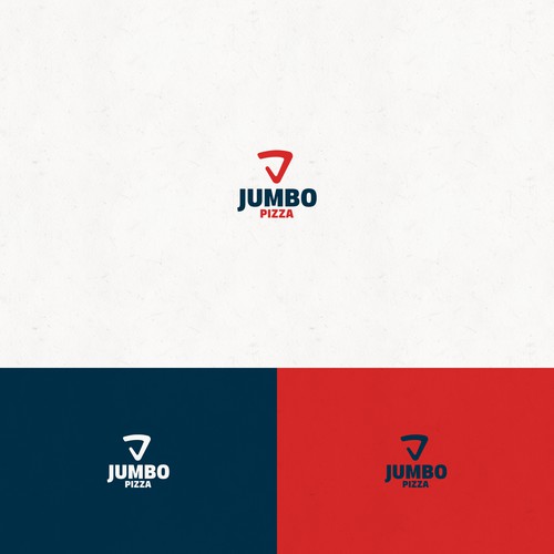 Pizza logo with the title 'Concept Logo for Jumbo Pizza'