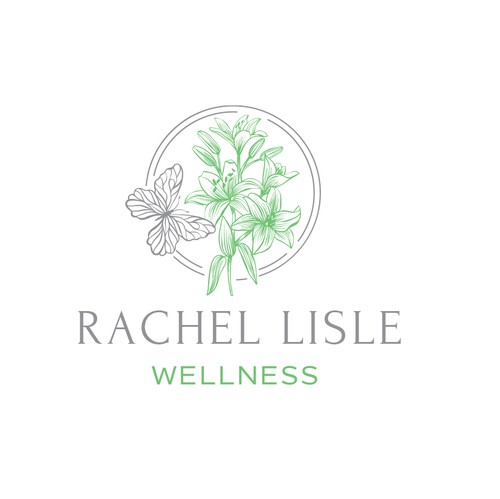 Lily logo with the title 'Hand Drawn Floral logo '