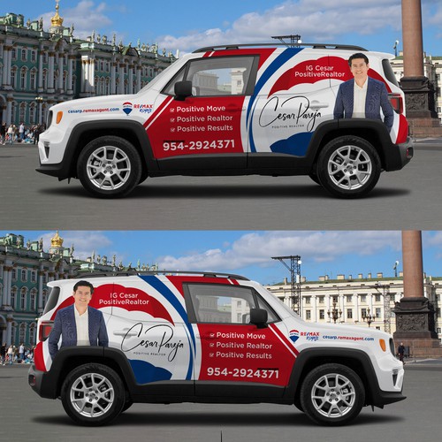 Vehicle graphic design with the title 'Car Wrap'