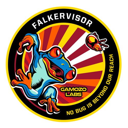 Frog design with the title 'T-shirt design for a Security Analysis Company'