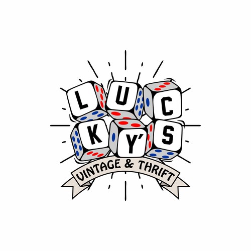 Dice logo with the title 'Lucky's'