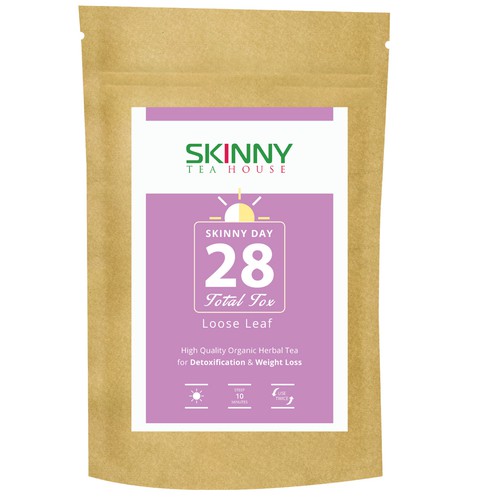 Nutrition label with the title 'Skinny Tea House Label'
