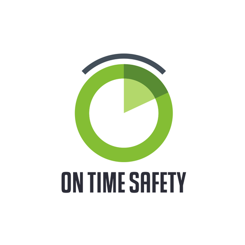 Clock logo with the title 'On Time Safety'