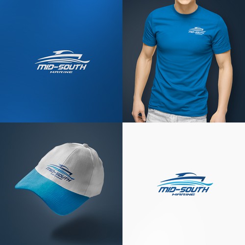 Boat logo with the title 'Mid-South Marine'