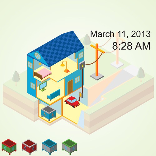 House artwork with the title 'new illustration for Guillaume Boudreau'