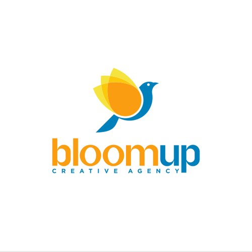 Movement logo with the title 'Flower + Bird logo concept'