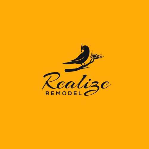 Real estate logo with the title 'Logo for Realestate remodeling brand "Realize Remodel"'