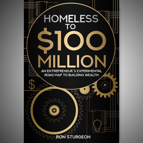 Luxury book cover with the title 'Homeless to 100 million book cover'
