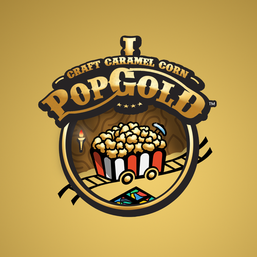 Railway design with the title 'PopGold'