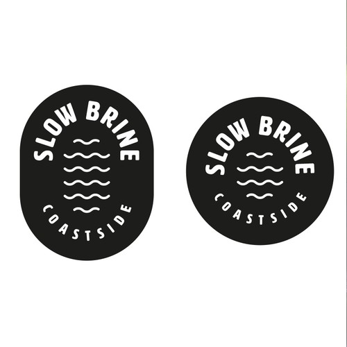 Pickle design with the title 'Logo Design for Slow Brine'