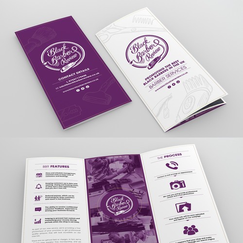 Vibrant design with the title 'Brochure Design for New Hair & Beauty Startup!'