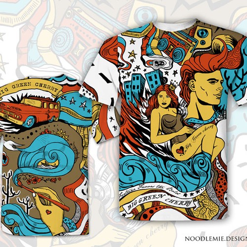 Music t-shirt with the title 'Limited Edition T-Shirt Design For Big Green Cherry'