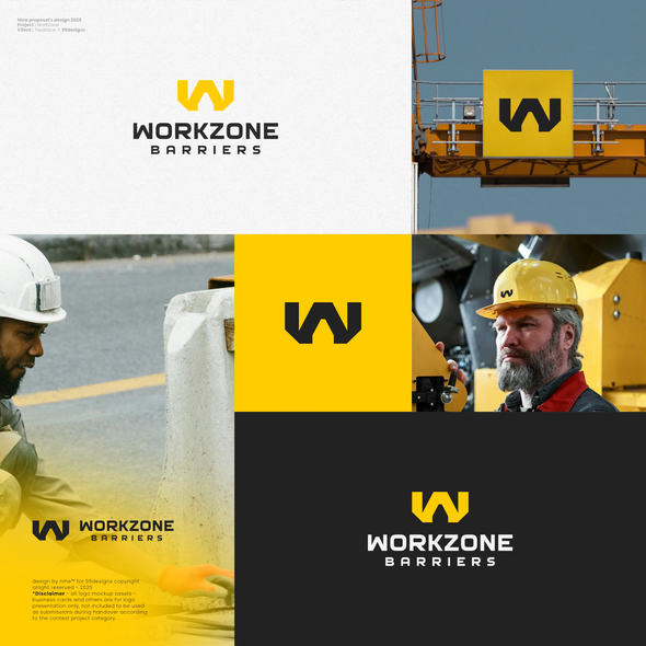 Monogram logo with the title 'workzone logo project '