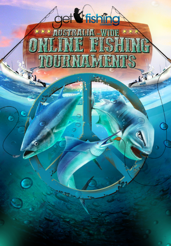Fish artwork with the title 'Create a remarkable fishing tournaments illustration for Get Fishing!'