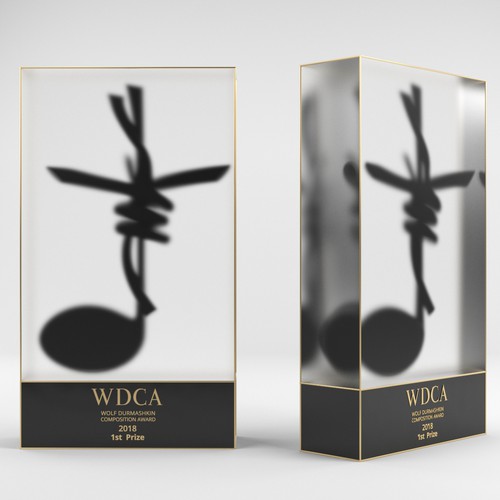 Trophy design with the title '3D Model'