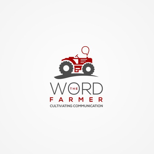 Tractor design with the title 'The Word Farmer '