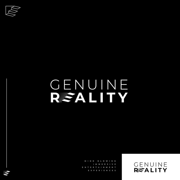 Optical illusion logo with the title 'GENUINE REALITY'