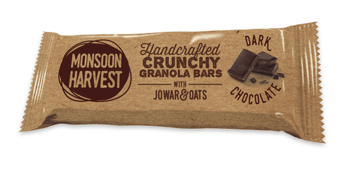 Delicious packaging with the title 'Monsoon Harvest Granola Bar Design'