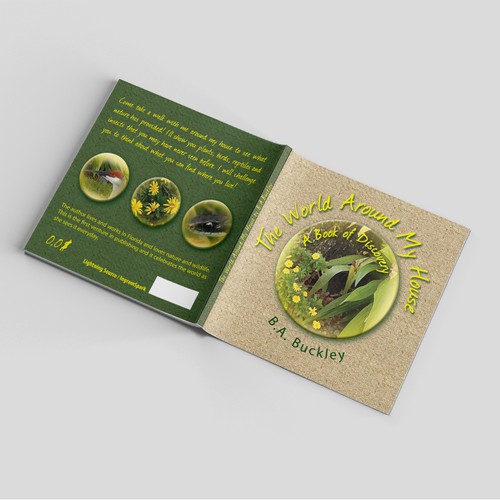 Green book cover with the title 'Book cover: The World Around My House'