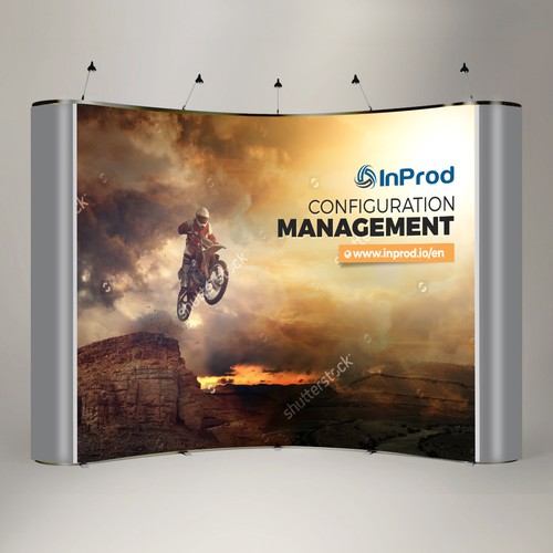 Backdrop design with the title 'Exhibition wall artwork'